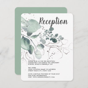 GREENERY EUCALYPTUS GREEN WATERCOLOUR RECEPTION INVITATION