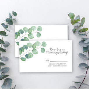 Greenery Eucalyptus - How big is mummy's belly Enclosure Card