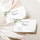 Greenery eucalyptus how many kisses bridal game