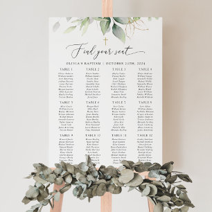 Greenery, Eucalyptus Leaves, Baptism Seating Chart