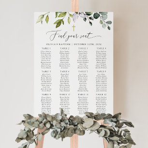 Greenery, Eucalyptus Leaves, Baptism Seating Chart