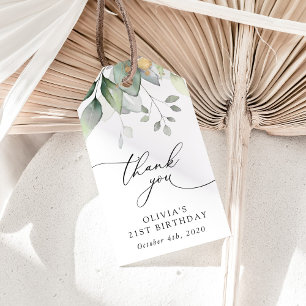 Greenery, Eucalyptus Leaves, Boho, Birthday Gift Tags