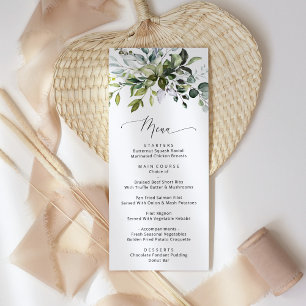 Greenery, Eucalyptus Leaves, Boho, Bridal Shower Menu