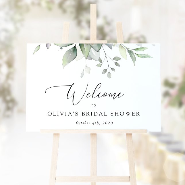 Greenery, Eucalyptus Leaves, Boho, Bridal Welcome Poster (Creator Uploaded)