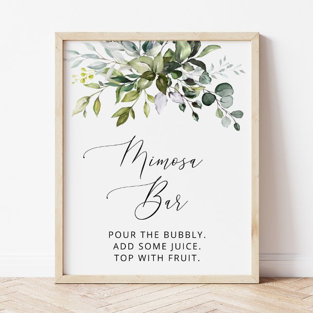 Greenery, Eucalyptus Leaves, Boho, Mimosa Bar  Poster (Creator Uploaded)