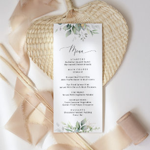 Greenery, Eucalyptus Leaves, Bridal Shower Menu