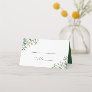 Greenery Eucalyptus Leaves Wedding Place Card