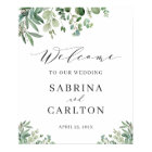 Greenery Eucalyptus Leaves Wedding Welcome Sign