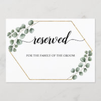 Greenery Eucalyptus Reserved Wedding Seating Sign