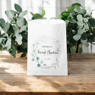 Greenery Eucalyptus Rustic Sweet 16 Favour Bags
