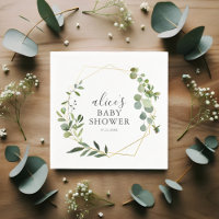 Greenery Eucalyptus Script Baby Shower