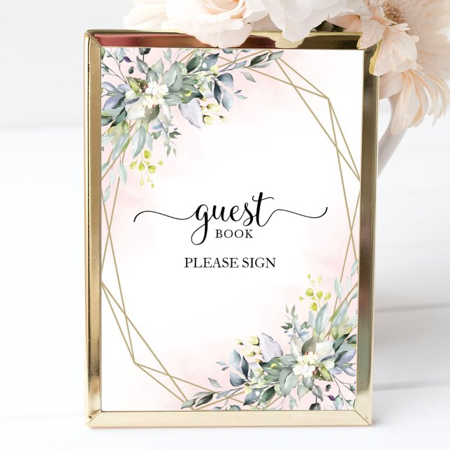 Greenery Eucalyptus Watercolor Guest Book Sign (Creator Uploaded)