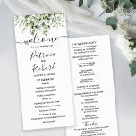 Greenery Eucalyptus Watercolor Wedding Program Programme<br><div class="desc">Prepare to be enchanted by our stunning greenery wedding suite! Adorned with delicate illustrations of eucalyptus leaves and paired with bold, elegant calligraphy, this suite is the perfect touch for your magical garden-themed wedding. If you need any additional items or have a special request, just reach out via chat—I’m here...</div>