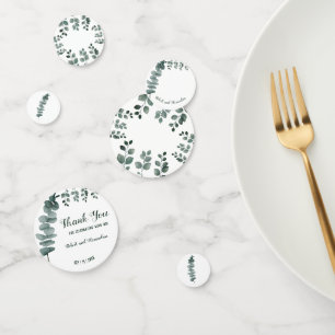 Greenery Eucalyptus Wedding Bridal Shower Confetti