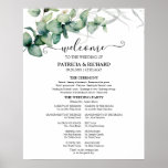 Greenery Eucalyptus Wedding Ceremony Program Sign<br><div class="desc">An elegant greenery wedding ceremony order of service program sign. Easy to personalise with your details. Check the collection for matching items. CUSTOMIZATION: If you need design customisation, please get in touch with me via chat; if you need information about your order, shipping options, etc., please contact directly Zazzle support...</div>