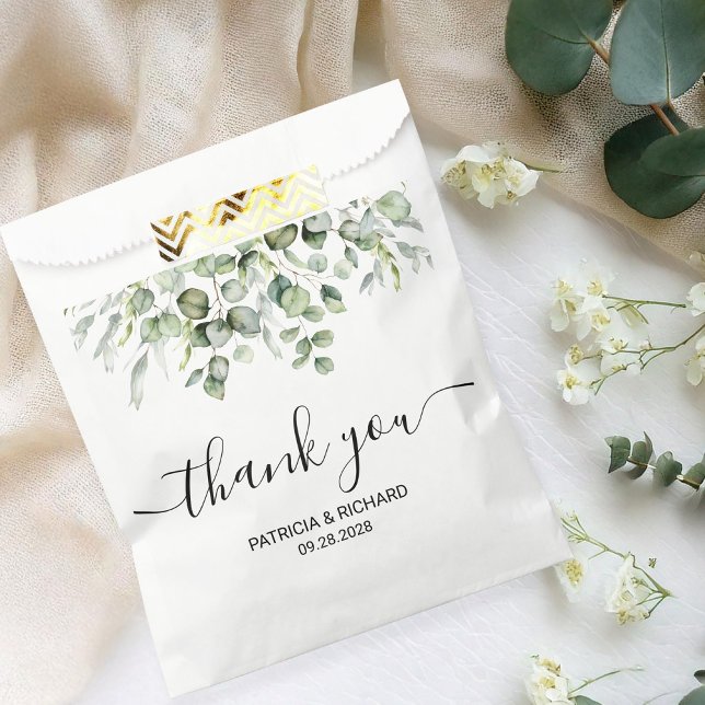 Greenery Eucalyptus Wedding Favour Bags (Creator Uploaded)