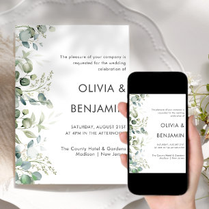 Greenery   Eucalyptus Wedding Invitation
