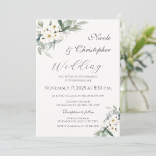 Greenery Eucalyptus Wedding Invitation