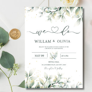 Greenery Eucalyptus Wedding Invite Floral Wedding 