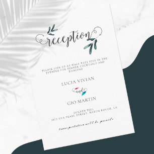 Greenery Eucalyptus Wedding Reception Invitation