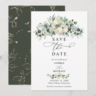 Greenery Eucalyptus Wedding Save The Date  Invitation