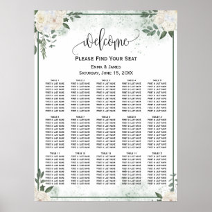 Greenery Eucalyptus Wedding Seating Chart