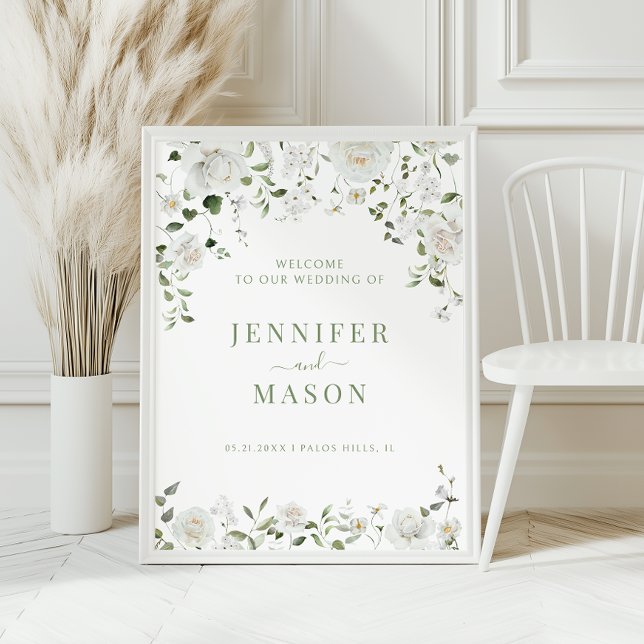 Greenery Eucalyptus Wedding Welcome Sign Poster (Creator Uploaded)