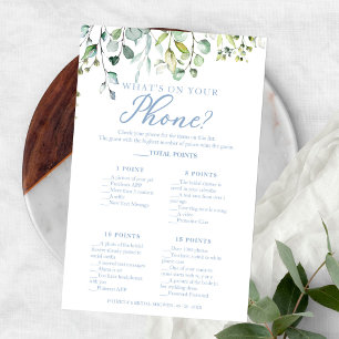 Greenery Eucalyptus What's On Your Phone Flyer