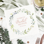 Greenery Eucalyptus Wreath Bridal Shower Napkins<br><div class="desc">Greenery Eucalyptus Wreath Bridal Shower Napkins</div>