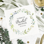 Greenery Eucalyptus Wreath Bridal Shower Paper  Napkin<br><div class="desc">Greenery Eucalyptus Wreath Bridal Shower Paper Plate</div>