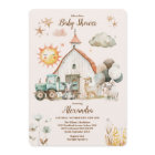 Greenery Farm Animals Barnyard Boy Baby Shower