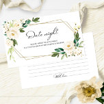 Greenery Floral Bridal Shower Date Night Jar Cards<br><div class="desc">Greenery Floral Bridal Shower Date Night Jar Cards</div>