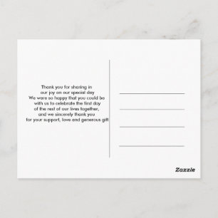 Greenery Floral Gold Foil Leaves Thank you Postcard