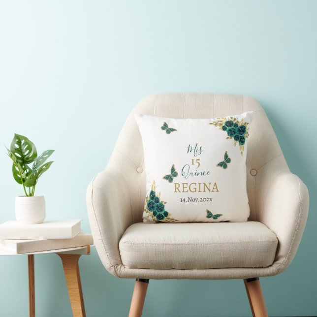 GReenery Floral Quinceañera Cushion (Chair)