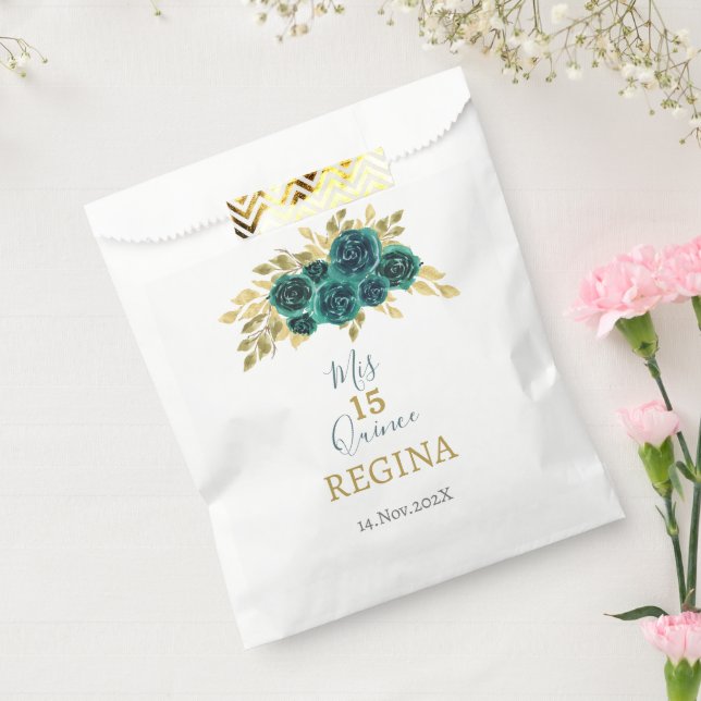 Greenery Floral Quinceañera Favour Bags (Sealed)