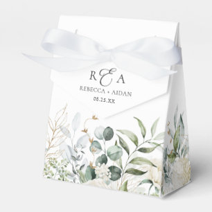 Greenery Floral Watercolor Wedding Favour Box