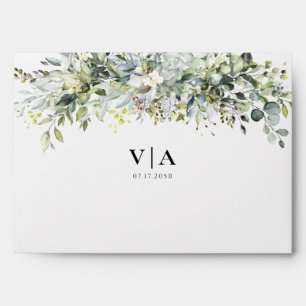 Greenery Floral Wedding Invitation Envelope