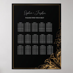 Greenery Floral Wedding Seating Chart