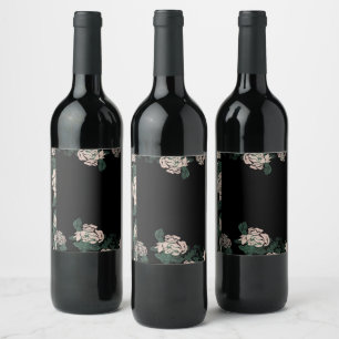 greenery floral wine label