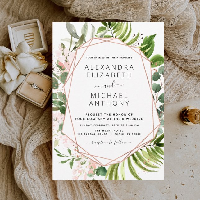 Greenery Foliage Elegant Wedding Announcement (Creator Uploaded)