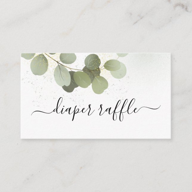Greenery Foliage Eucalyptus Enclosure Card (Front)