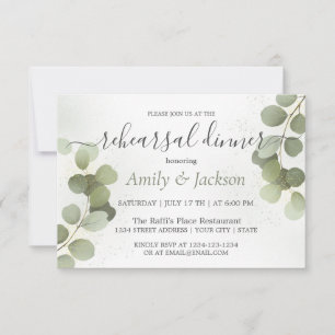 Greenery Foliage Eucalyptus Rehearsal Dinner Invitation