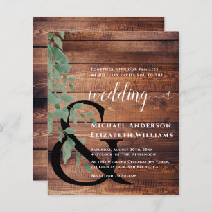 Greenery Foliage Eucalyptus Wedding Invitation