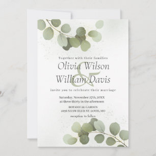 Greenery Foliage Eucalyptus Wedding  Invitation