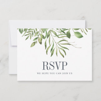 Greenery Foliage Leafy Wedding RSVP