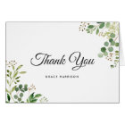 Greenery Foliage Leaves Thank You Cards