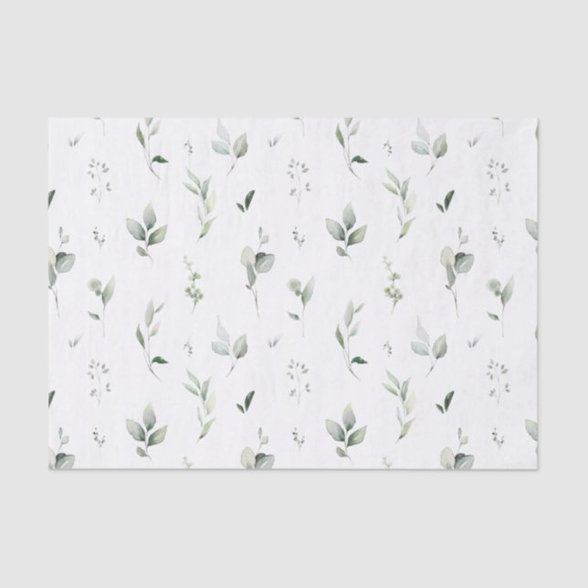 Greenery Foliage Paper Tissue (Front)