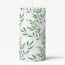 Greenery Foliage Pattern Elegant Green And White