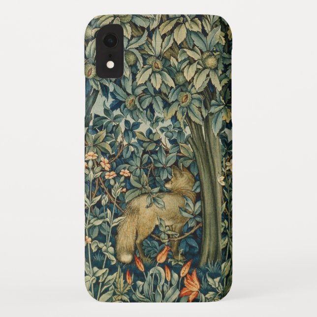 GREENERY,FOREST ANIMALS Fox ,Pheasant,Green Floral Case-Mate iPhone Case (Back)