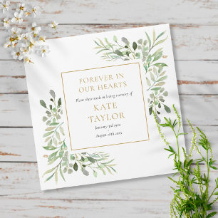 Greenery Funeral Memorial Seed Packet Envelope
